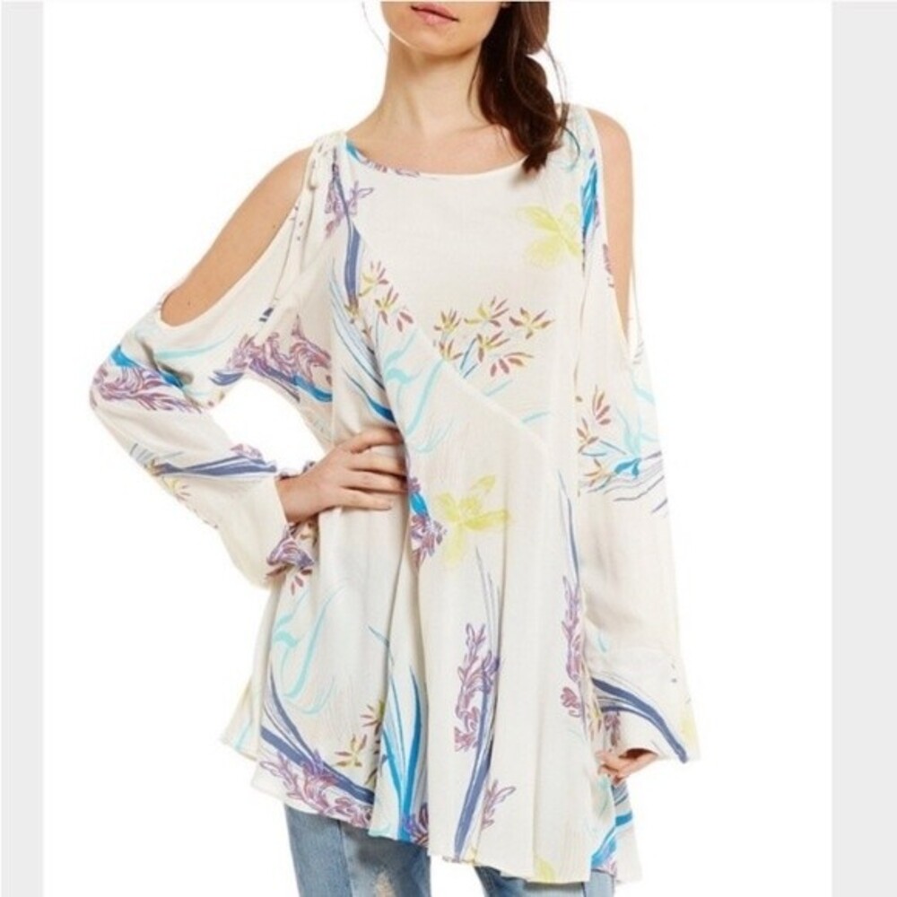 Free People Clear Skies Tunic Top Size Small Vacation Getaway Beach - Picture 2 of 16